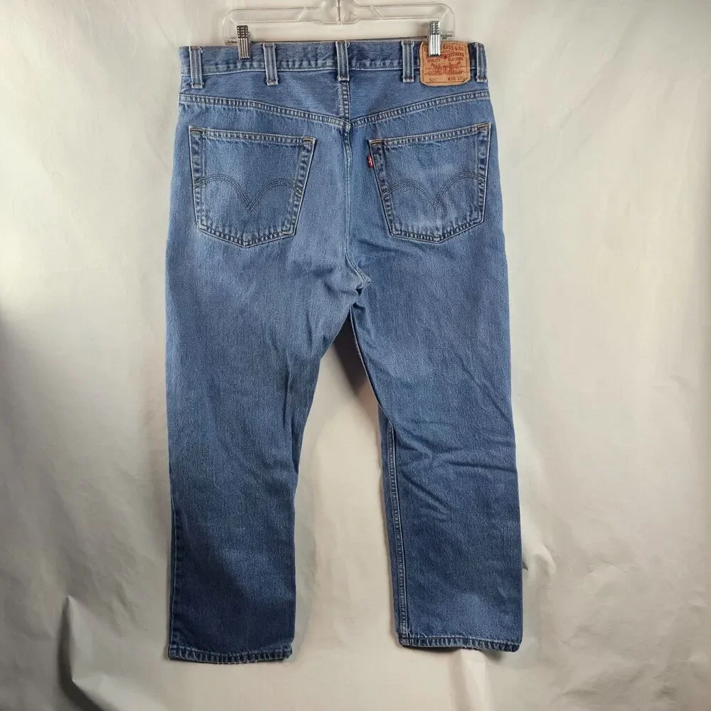 Levi's 505 Jeans Mens 38x30 Blue Medium Wash Straight Leg Denim Regular Fit